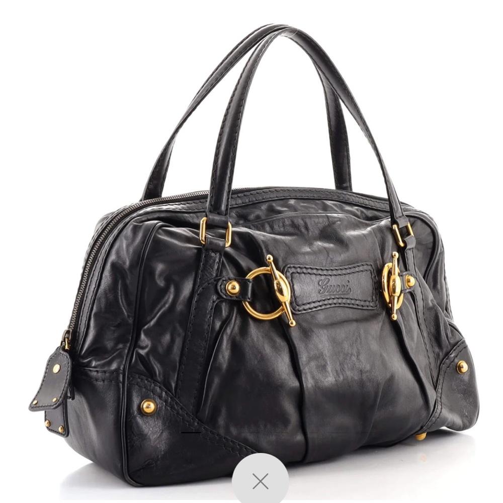 COPY - Gucci Jockey Boston Bag Leather Medium